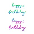 HAPPY BIRTHDAY colorful type banner.